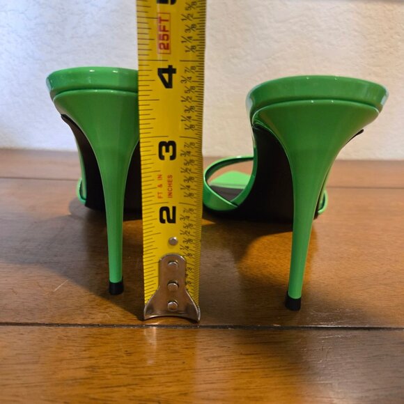 Giuseppe Zanotti Green Patent Leather Stiletto Sandal Italy 38, US 8 - Picture 8 of 9
